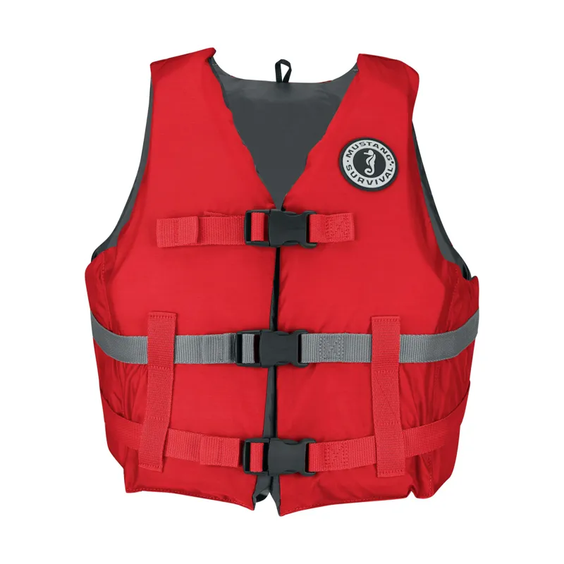 Mustang Survival Livery Foam Vest in Red-1