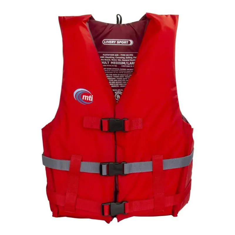Mustang Survival Livery Foam Vest in Red-4