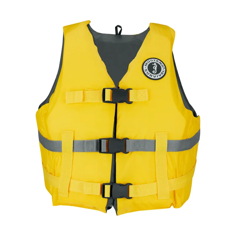 Mustang Survival Livery Foam Vest in Yellow-1
