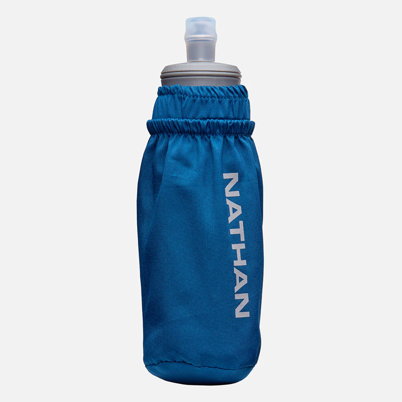 Nathan Pinnacle 14oz Soft Flask in Blue/Reflective Silver
