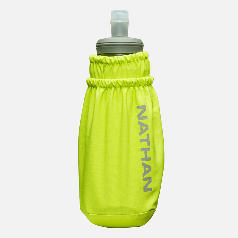 Nathan Pinnacle 14oz Soft Flask in Lime/Reflective Silver