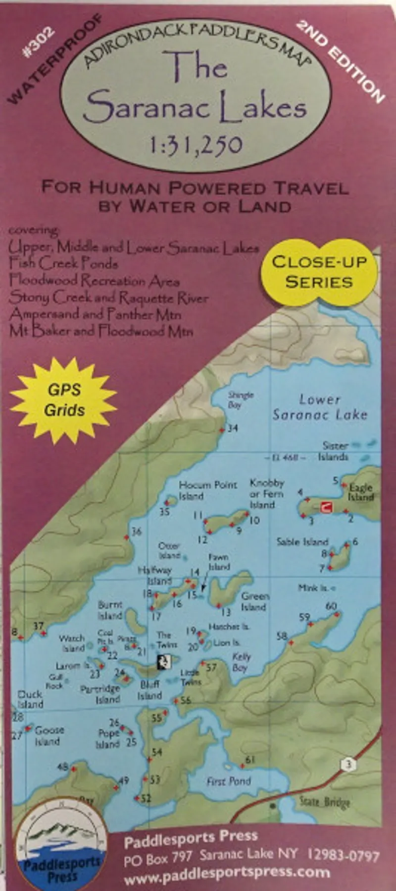 Adirondack Paddlers Map: The Saranac Lakes