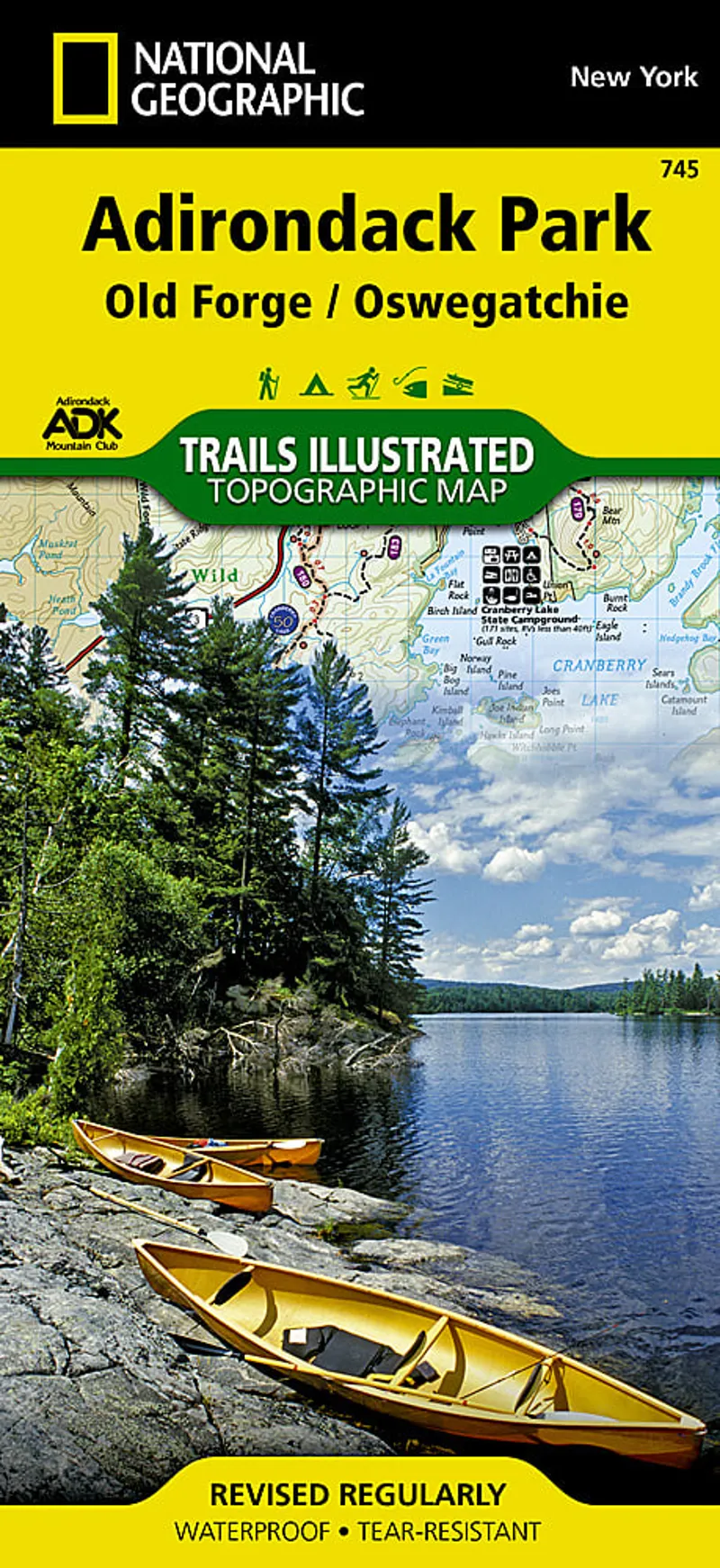 National Geographic Adirondack Park/Old Forge/Oswegatchie Map 745