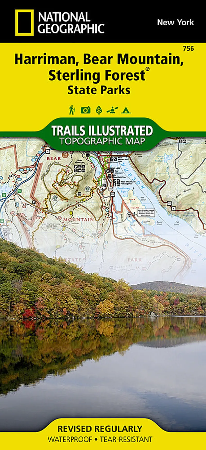 National Geographic Harriman Bear Mountain Sterling Forest Map 756