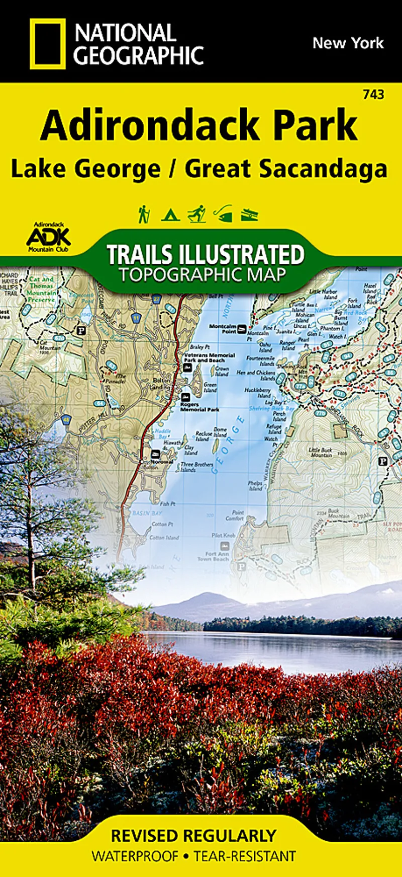 National Geographic Lake George/Sacandaga Map 743