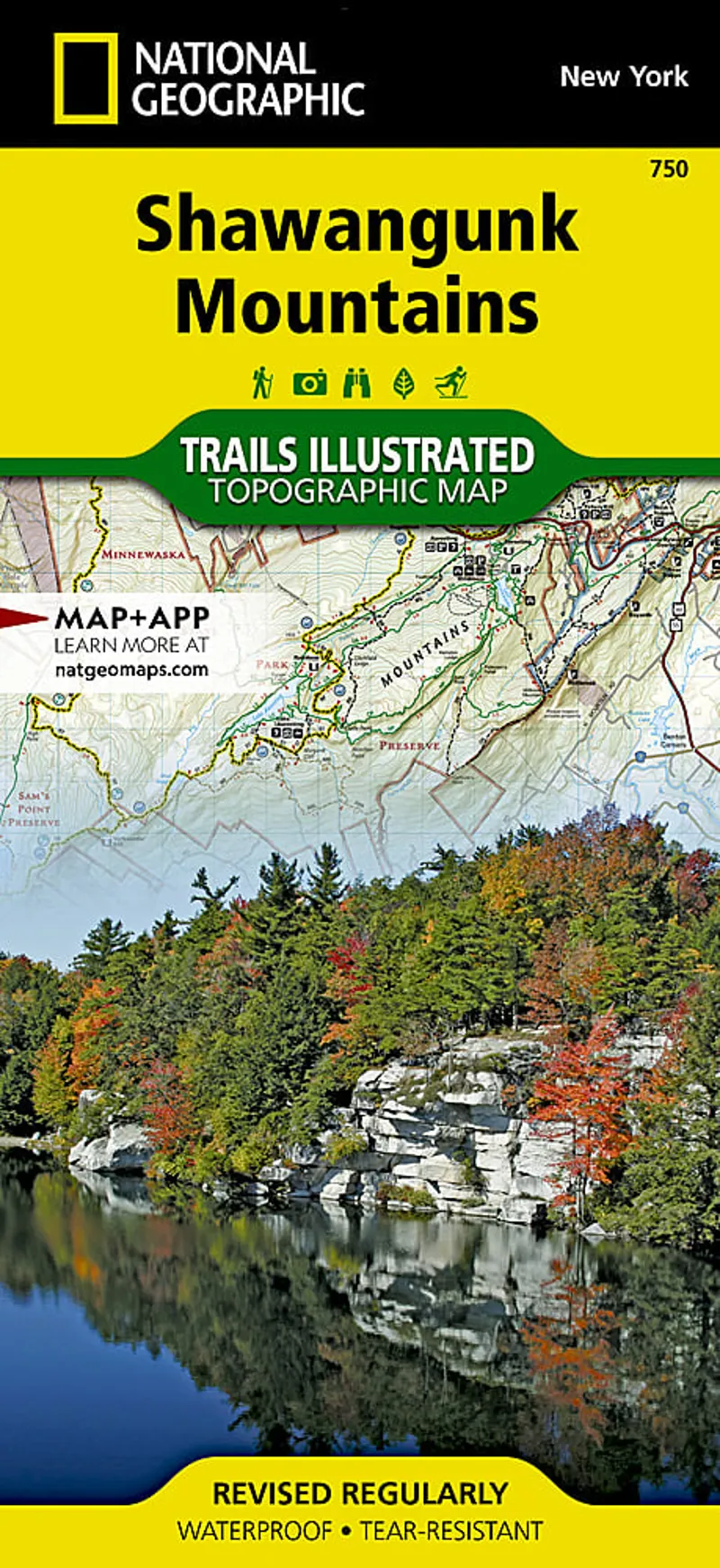 National Geographic Shawangunks Mountains Map