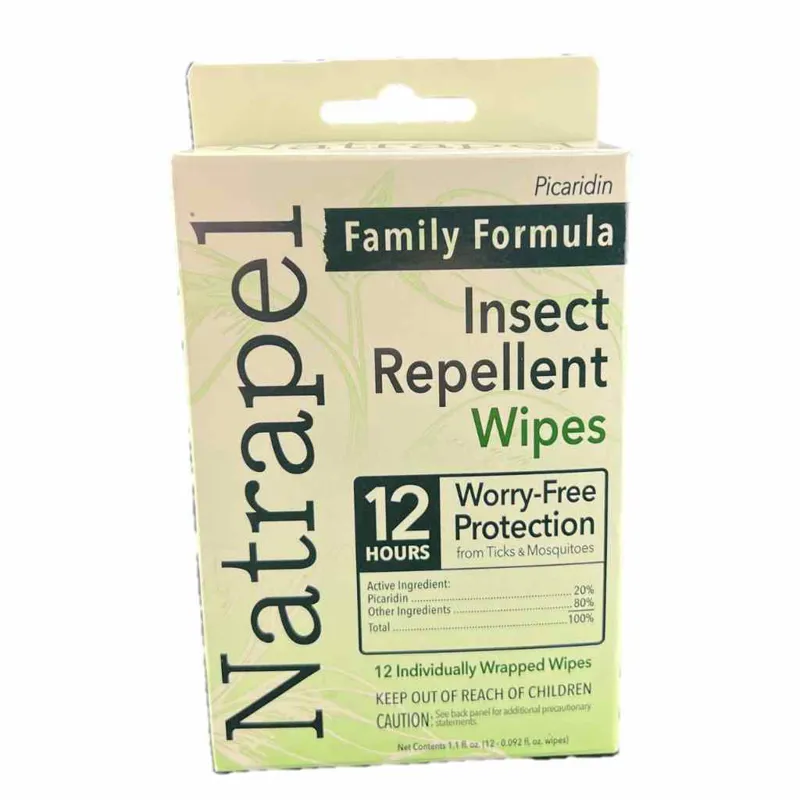 Natrapel Picaridin Tick and Insect Repellent Wipes 12pk