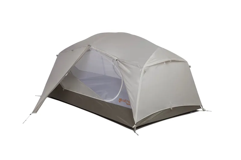 Nemo Aurora 2P Backpacking Tent with Footprint in Fog and Smokey Olive-2