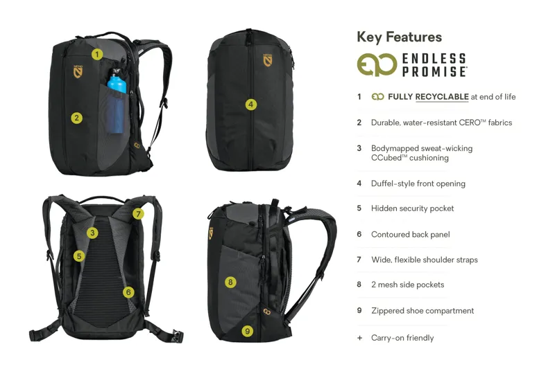 Nemo Vantage 40L Endless Promise Everyday Adventure Daypack in Black-10