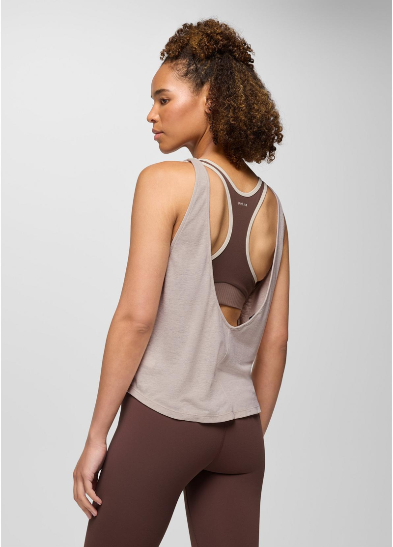 Prana Women's New Moon Tank in Almond-1