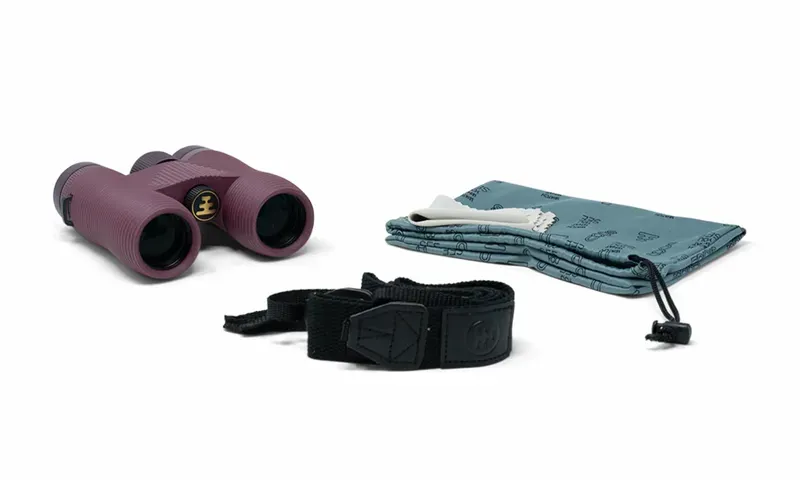 Nocs Field Issue 10x32 Waterproof Binoculars in Oxblood Maroon-5