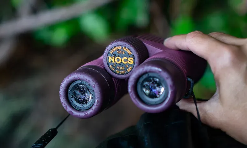 Nocs Field Issue 10x32 Waterproof Binoculars in Oxblood Maroon-6