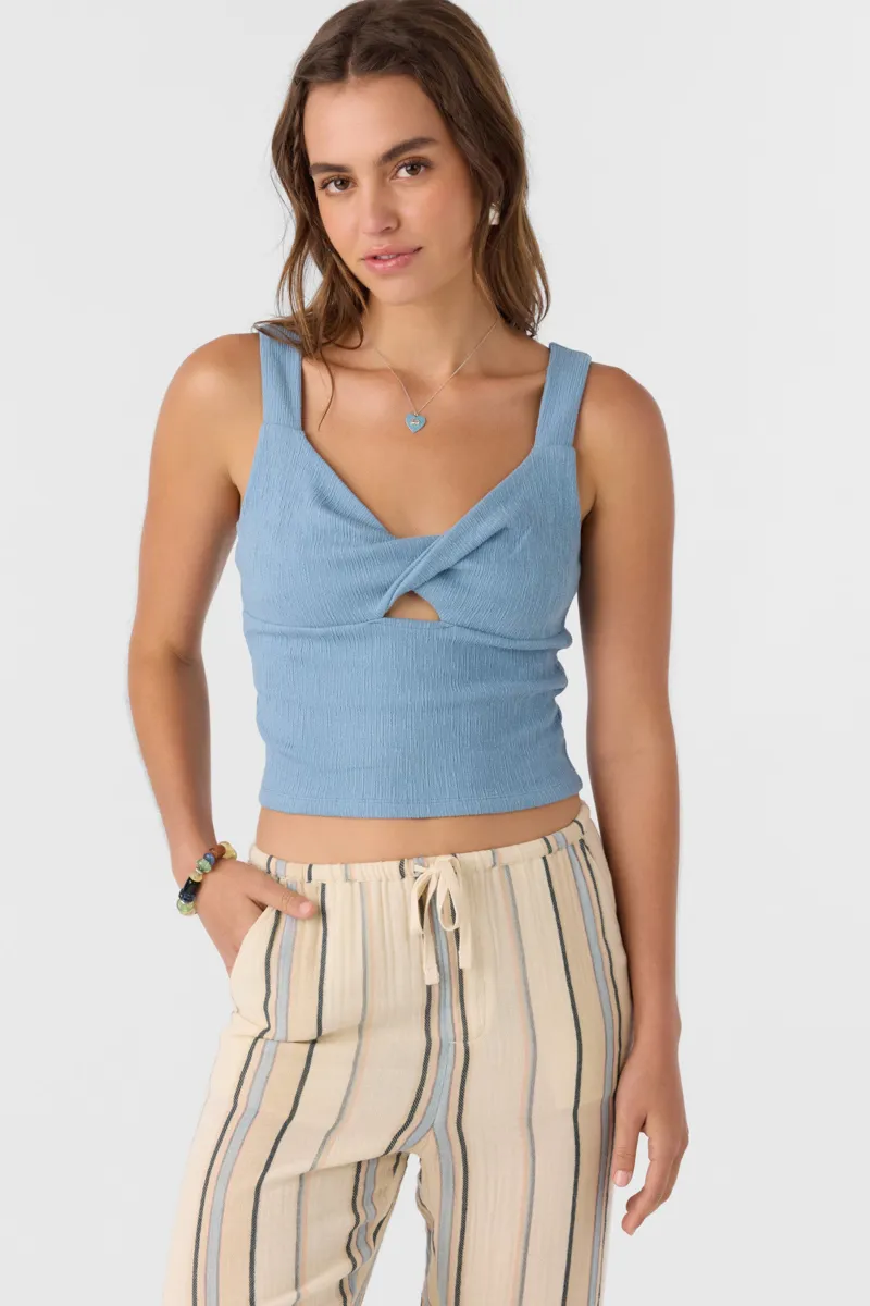 O'Neill Clothing Women's Jayde Knit Tank in Faded Denim-1