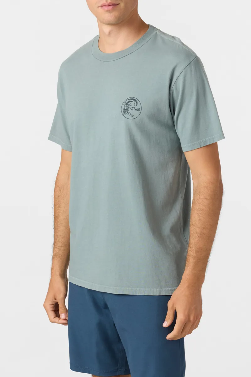 O'Neill Clothing O'Riginals Circle Surfer Tee in Stormy Sea-1