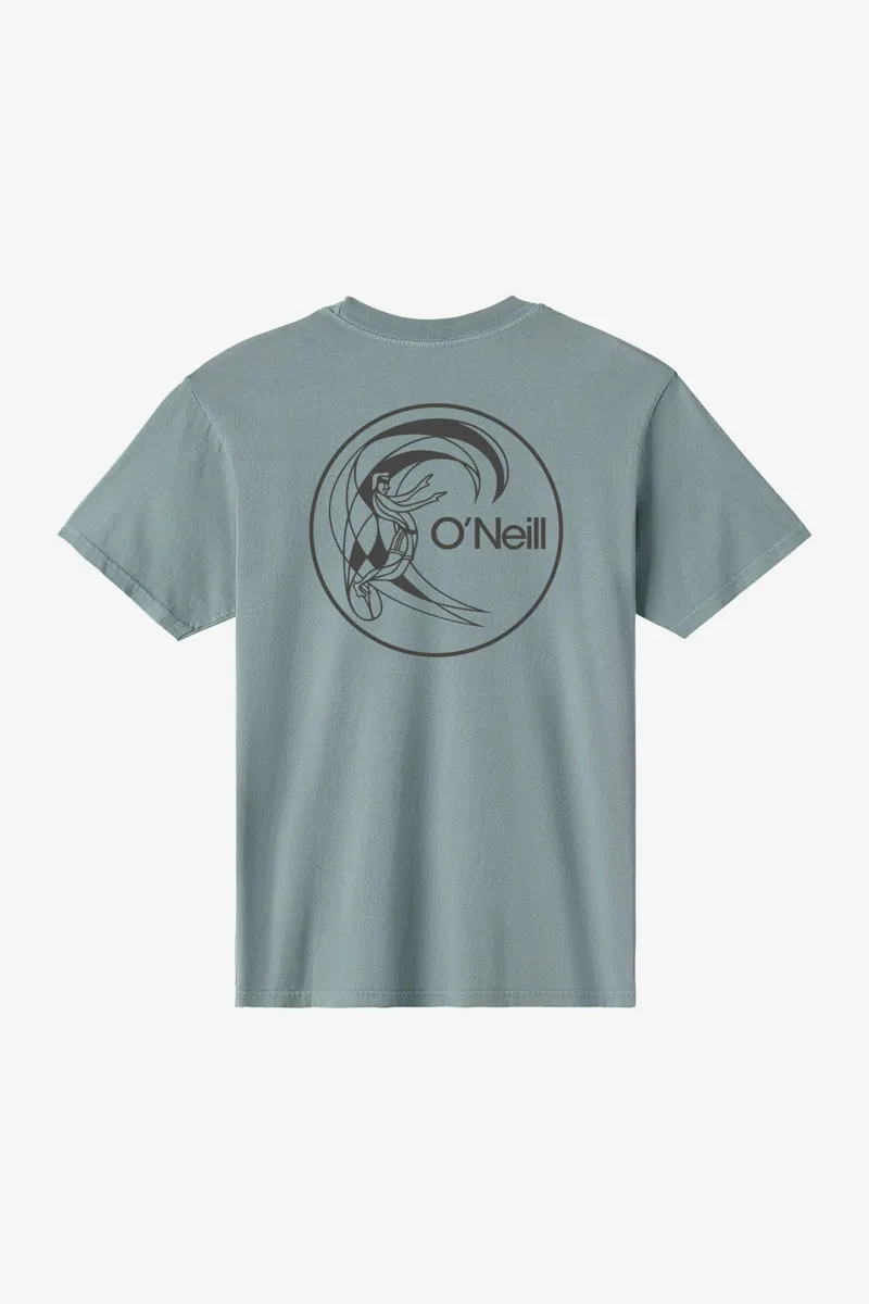 O'Neill Clothing O'Riginals Circle Surfer Tee in Stormy Sea-2