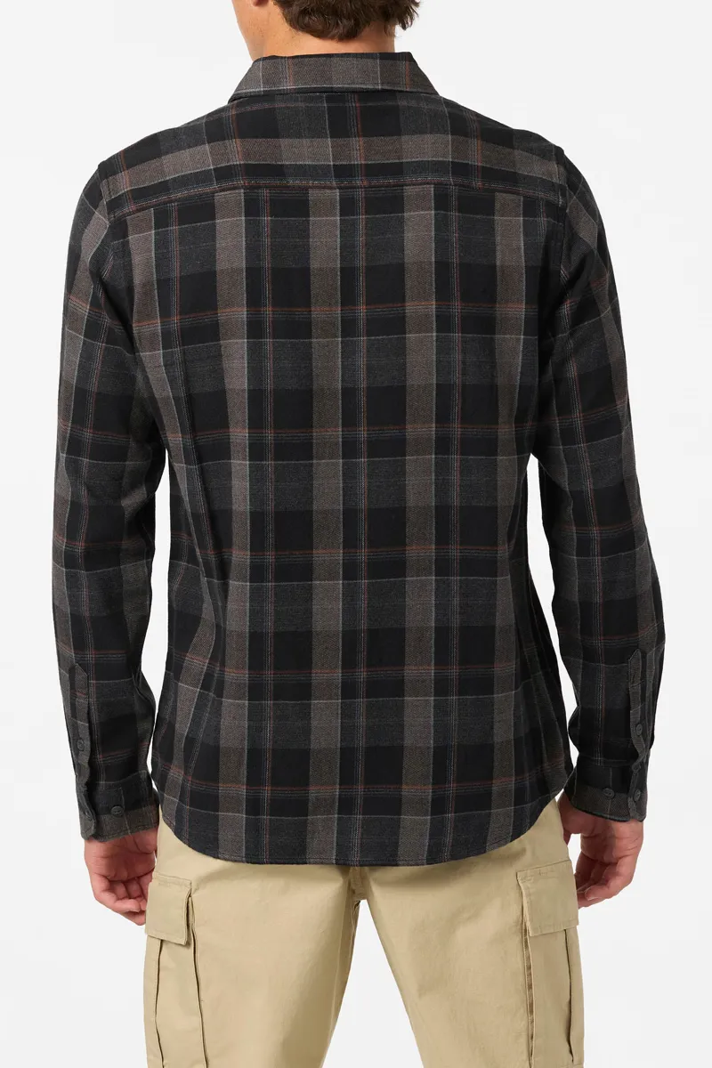 O'Neill Clothing O'Riginals Clashed Flannel Shirt in Black-3