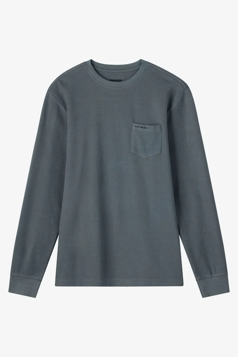 O'Neill Clothing Overland Thermal Long Sleeve Pullover in Dark Slate