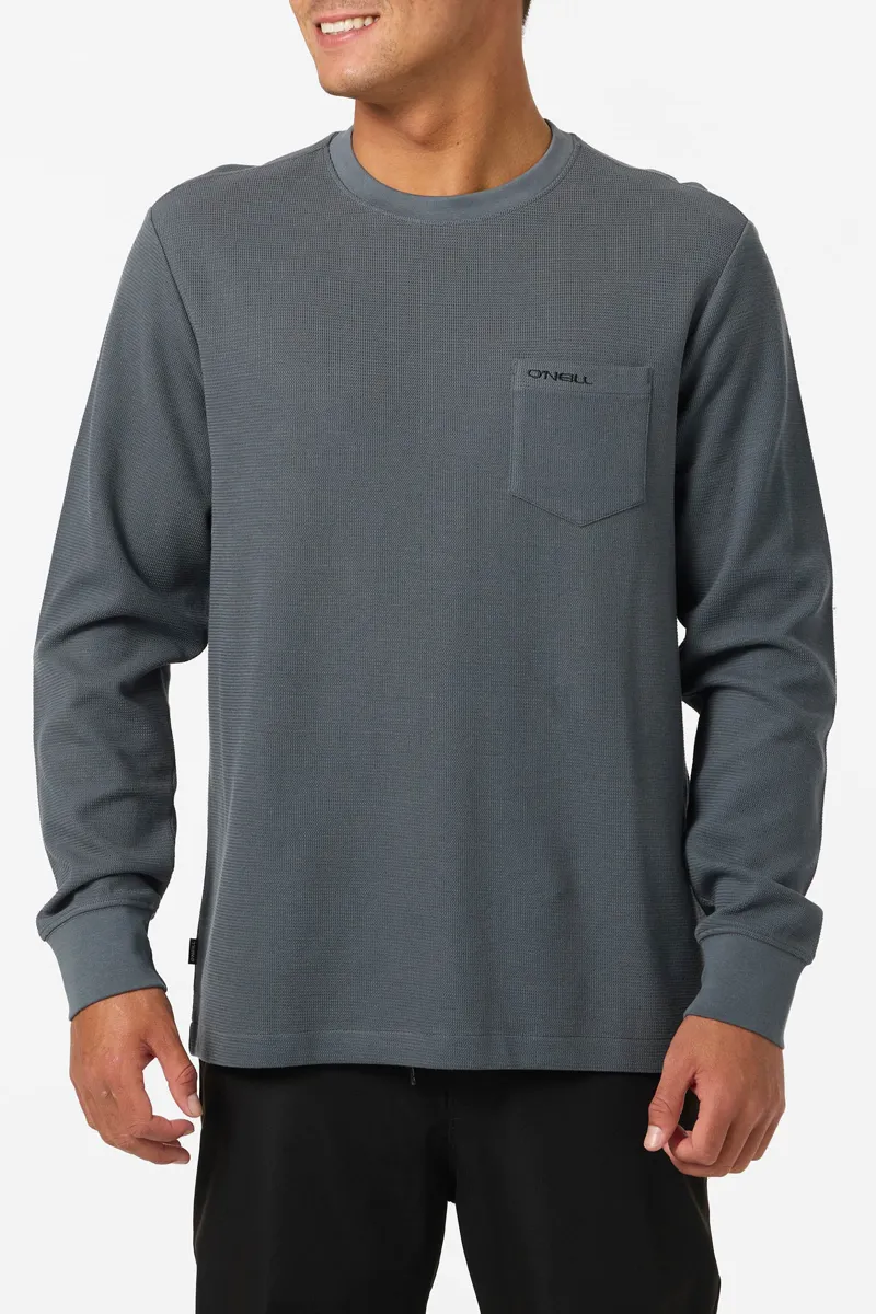 O'Neill Clothing Overland Thermal Long Sleeve Pullover in Dark Slate-1