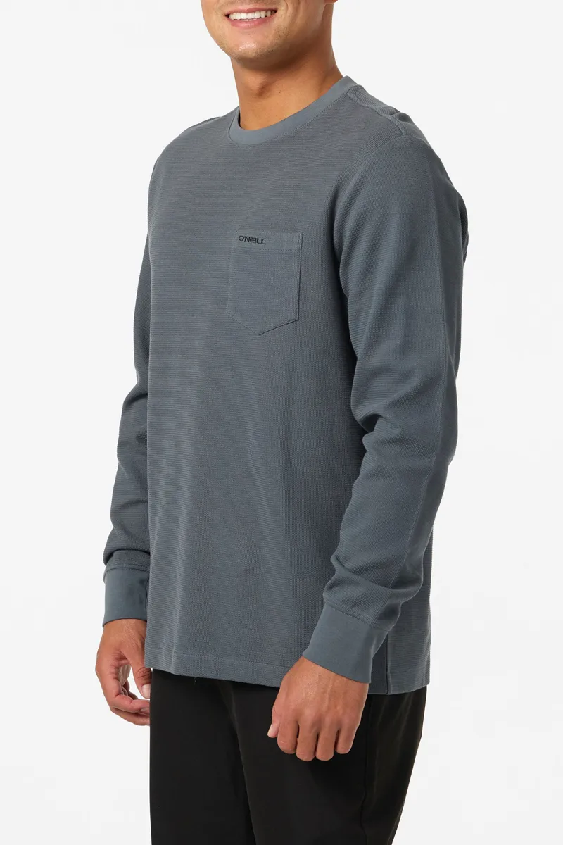O'Neill Clothing Overland Thermal Long Sleeve Pullover in Dark Slate-2
