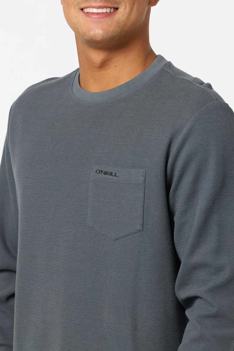 O'Neill Clothing Overland Thermal Long Sleeve Pullover in Dark Slate-5
