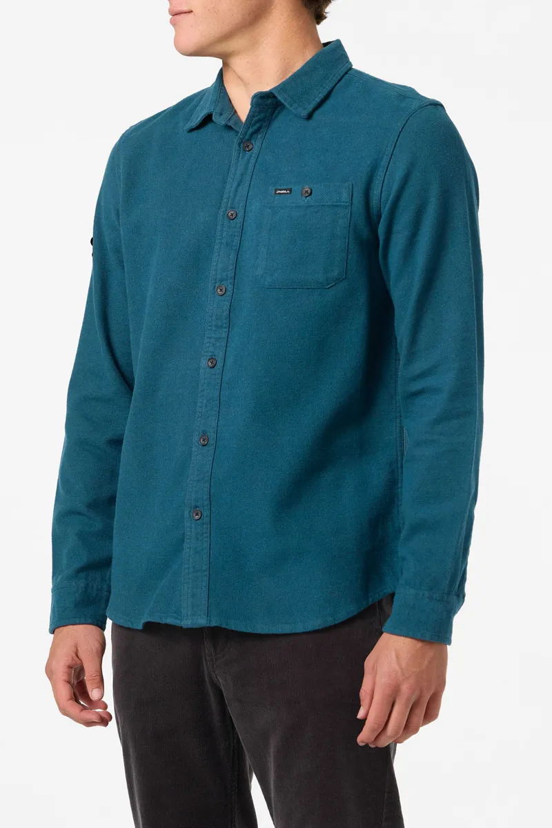 O'Neill Clothing Regent Flannel Shirt in Dark Slate-2