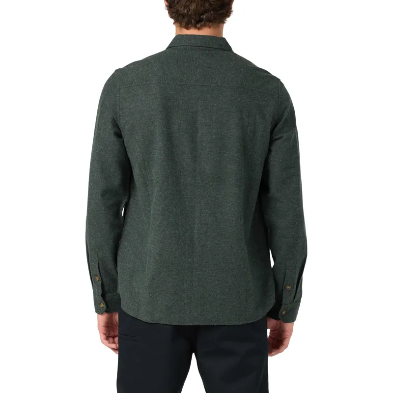 O'Neill Regent Flannel Long Sleeve Shirt in Hunter Green-4