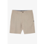 O'Neill Clothing Reserve Light Check 19 Hybrid Short in Dark Khaki