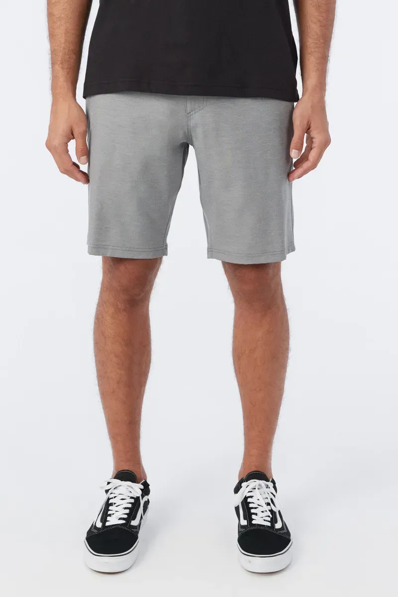 O'Neill Clothing Reserve Light Check Hybrid Short 19 in Graphite-1