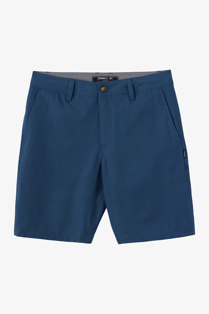 O'Neill Clothing Reserve Light Check Hybrid Short 19 in Navy