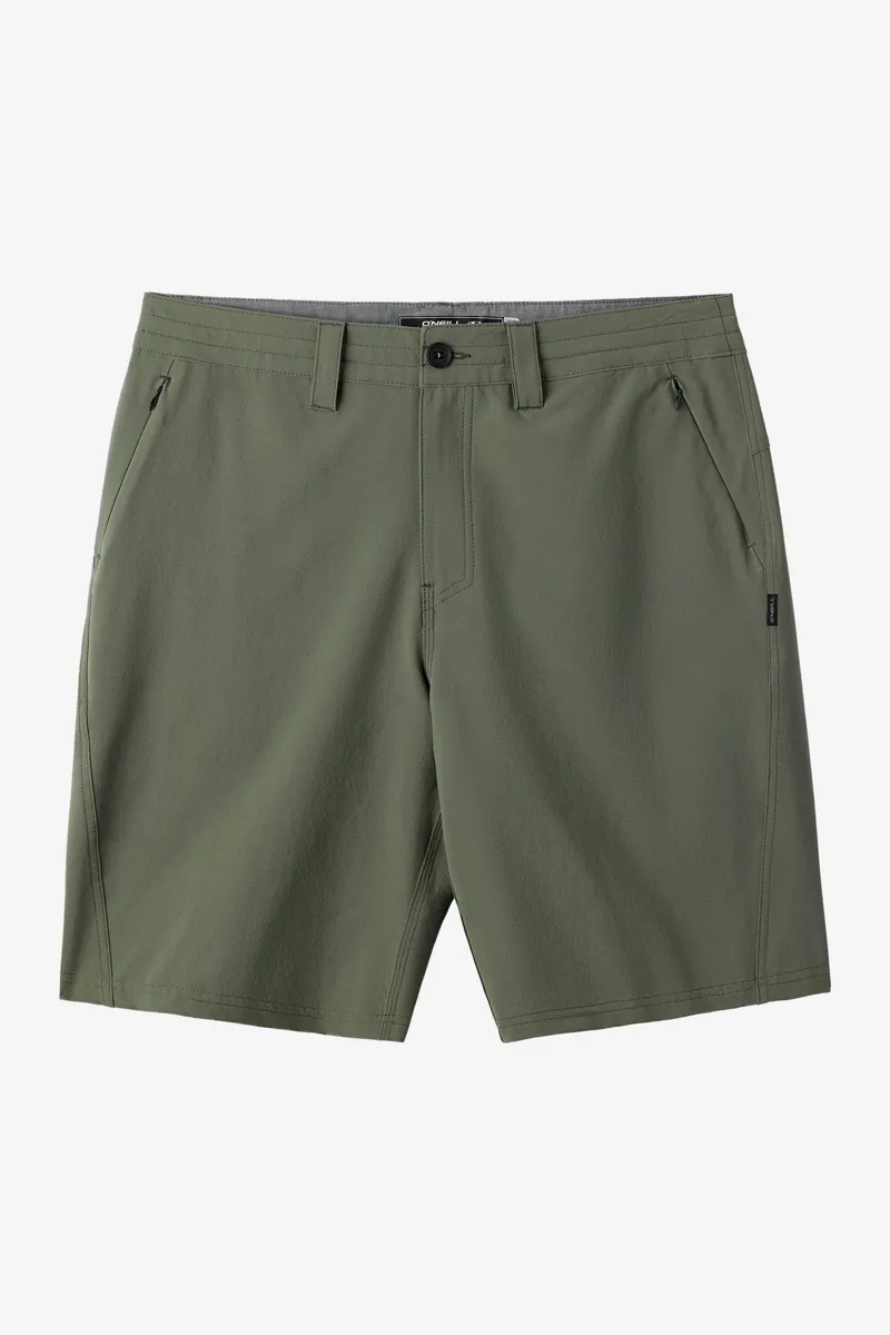 O'Neill Clothing TRVLR Enduro 19 inch Hybrid Short in Dark Olive