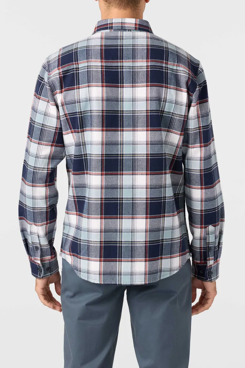 O'Neill Clothing Winslow Plaid Flannel Shirt in Navy-3