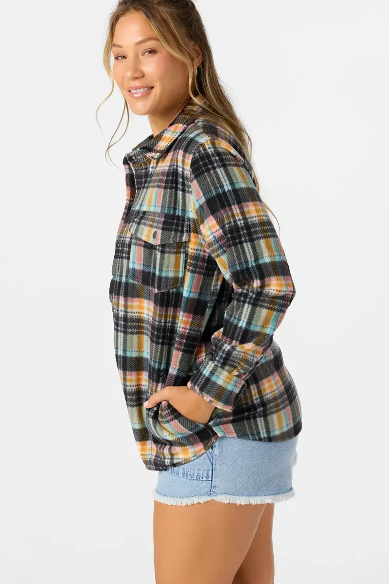 O'Neill Clothing Women's Zuma Superfleece Top in Sea Spray-1