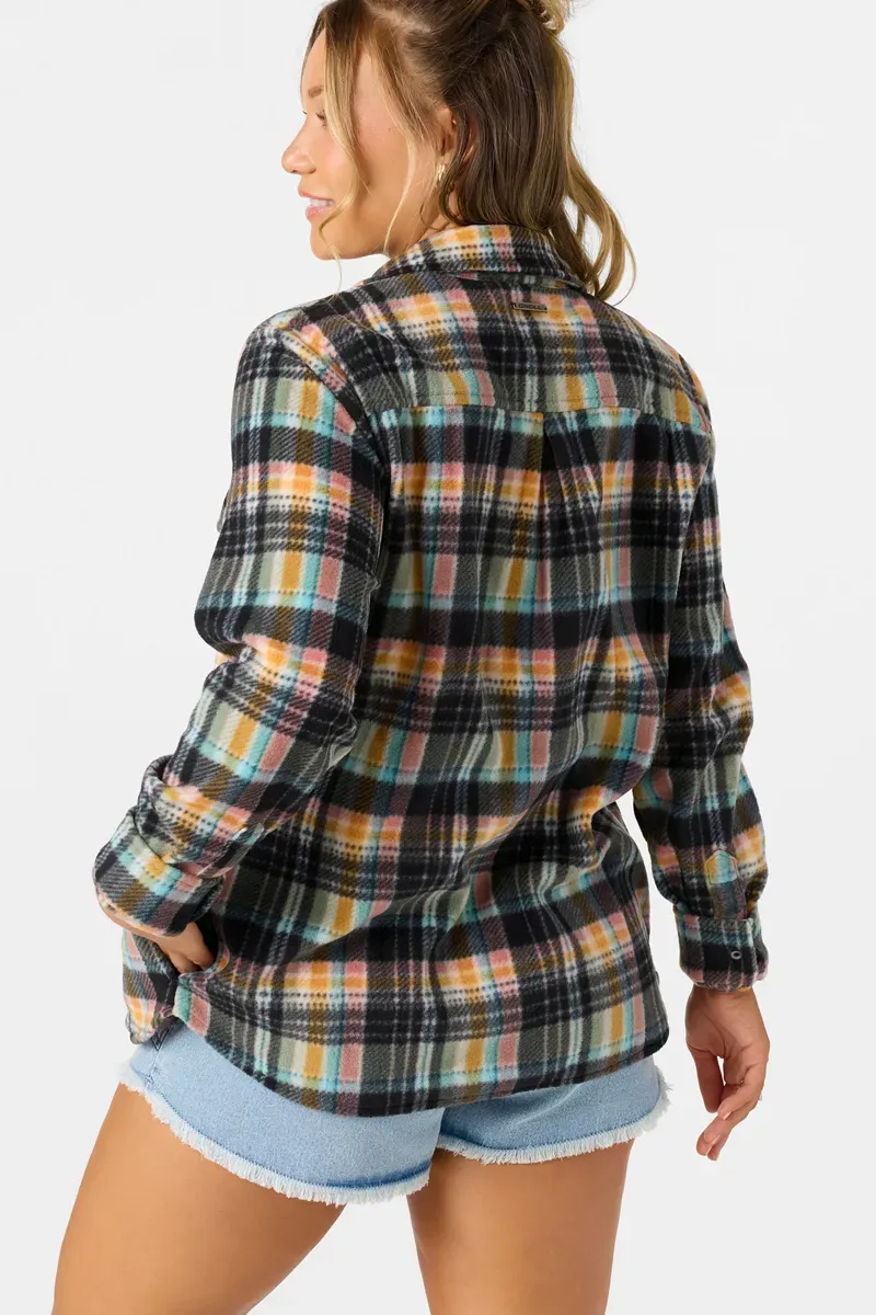 O'Neill Clothing Women's Zuma Superfleece Top in Sea Spray-2