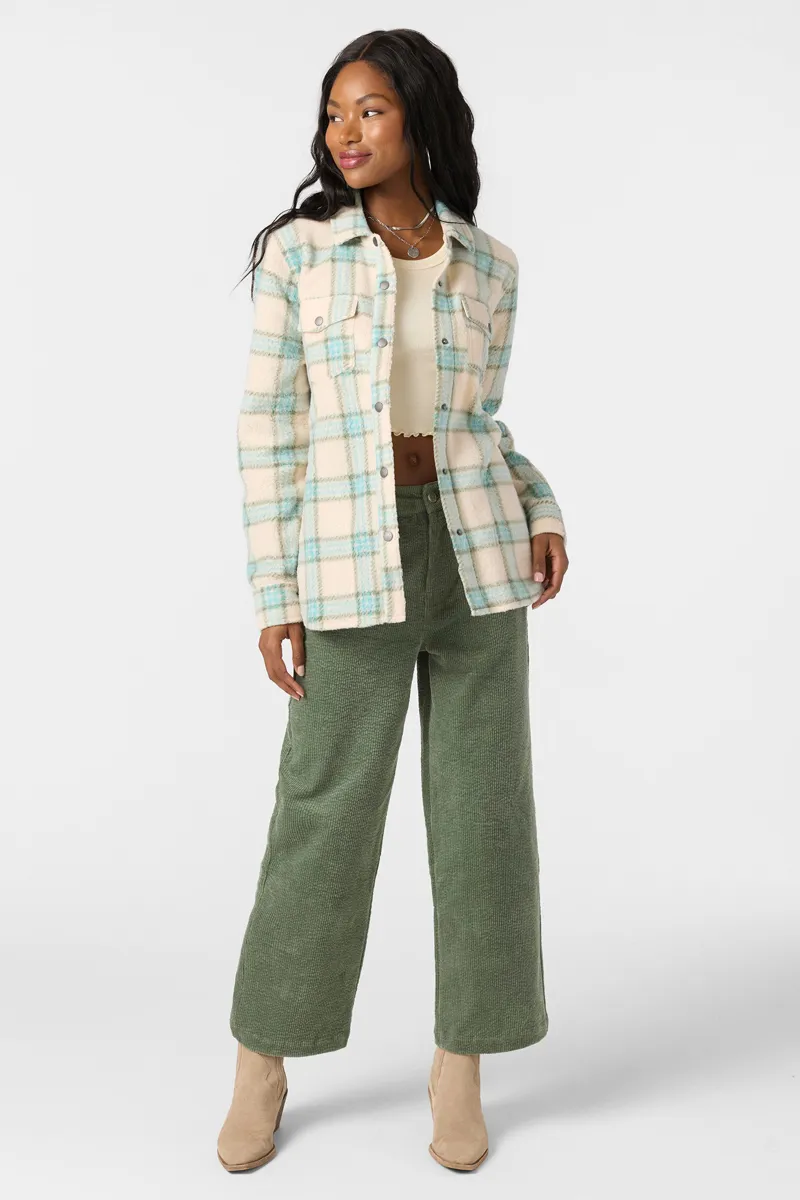 O'Neill Clothing Women's Zuma High Pile Top in Nile Blue