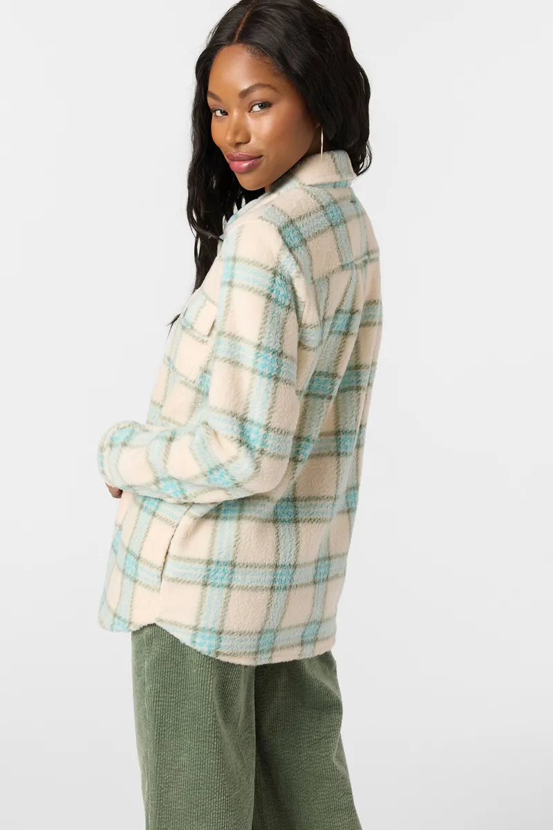 O'Neill Clothing Women's Zuma High Pile Top in Nile Blue-3