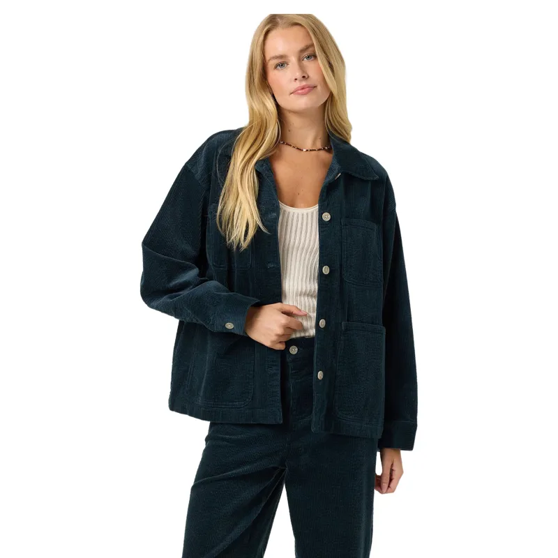 O'Neill Women's Langford Shacket in Slate-2