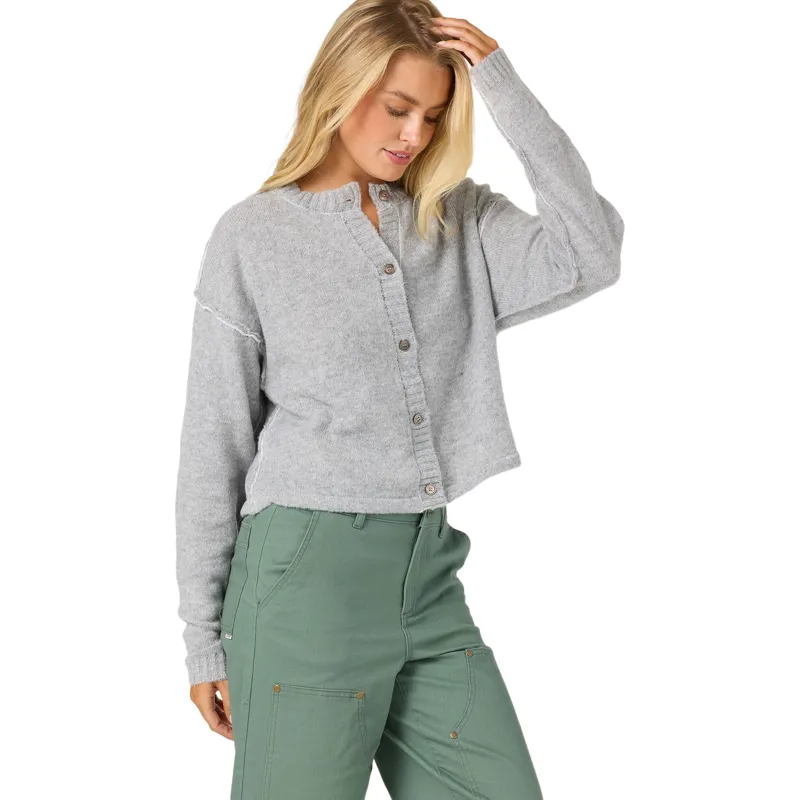 O'Neill Women's O'Riginals Calder Long Sleeve Cardigan in Heather Ash-3