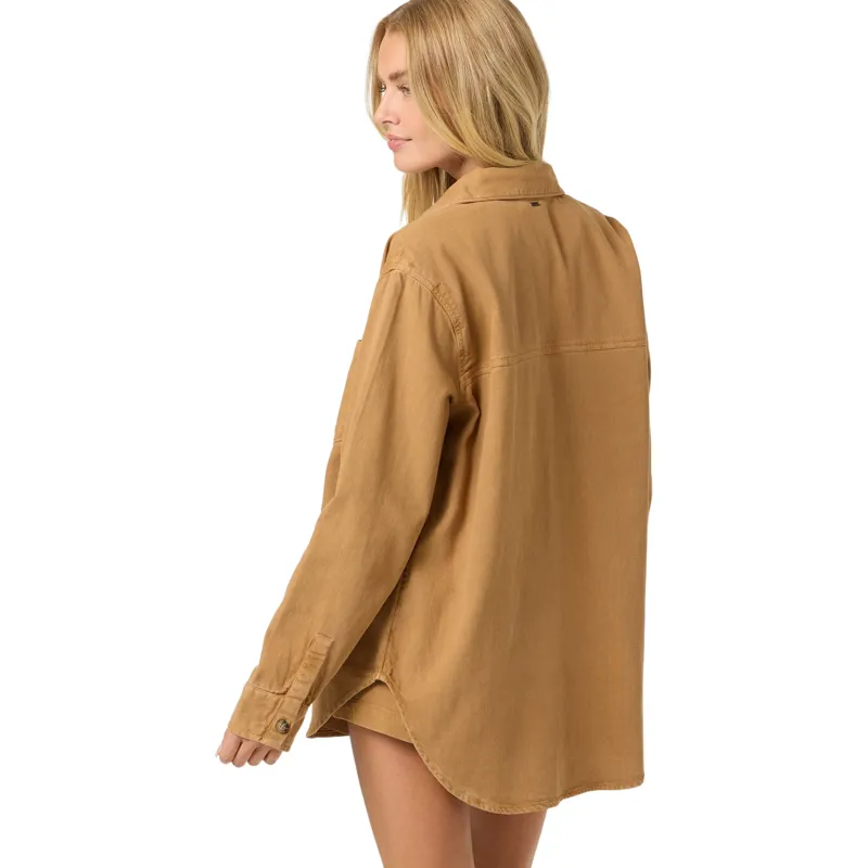 O'Neill Women's Sevie Shacket in Woodshack-4