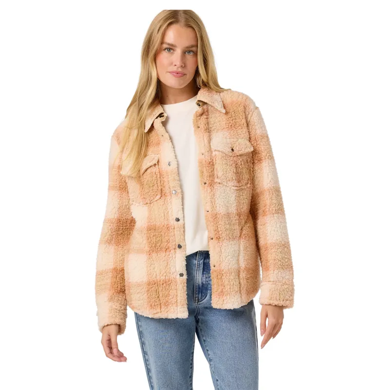 O'Neill Women's Zuma High Pile Jacket in Peach Light-2