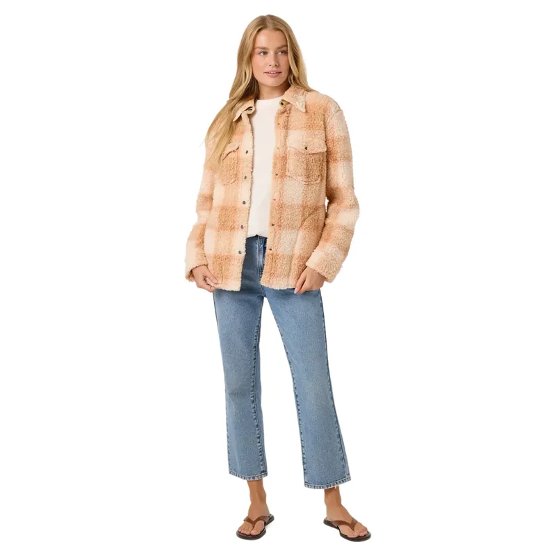 O'Neill Women's Zuma High Pile Jacket in Peach Light-1