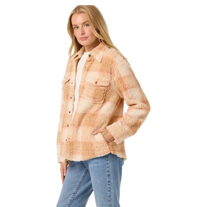 O'Neill Women's Zuma High Pile Jacket in Peach Light-4
