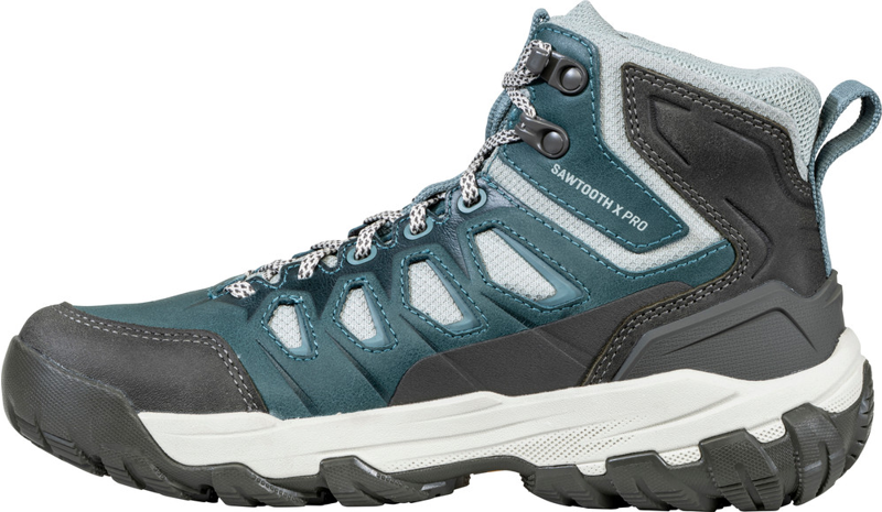 Oboz Women's Sawtooth X Pro Mid GTX Hiking Boots in North Sea-2