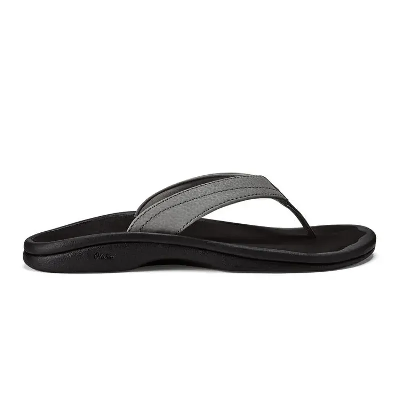 Olukai 'Ohana Women's Sandals in Charcoal and Onyx