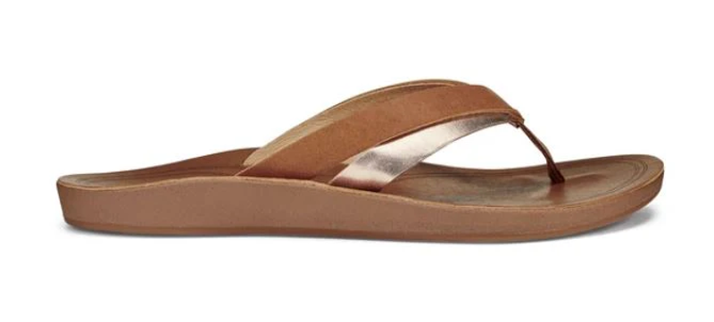 Olukai Women's Kaekae Sandal in Sahara/Bubbly