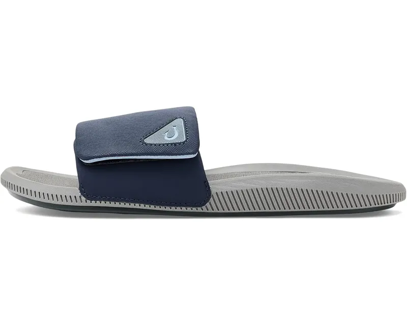 OluKai Ulele Slide in Blue Depth/Charcoal-2