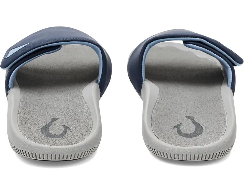 OluKai Ulele Slide in Blue Depth/Charcoal-4