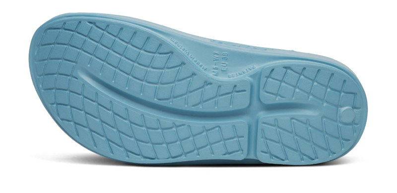 Oofos OOahh Slide in Ocean Blue-5
