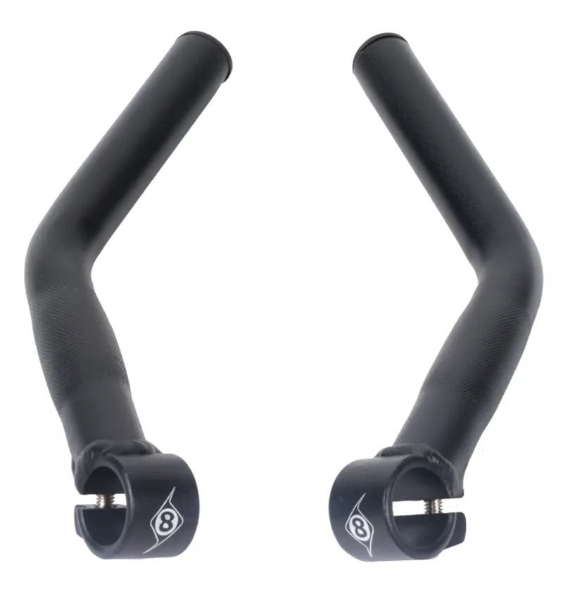 Origin8 Pro Pulsion Compe-Lite Bar Ends Long Alloy in Black-1