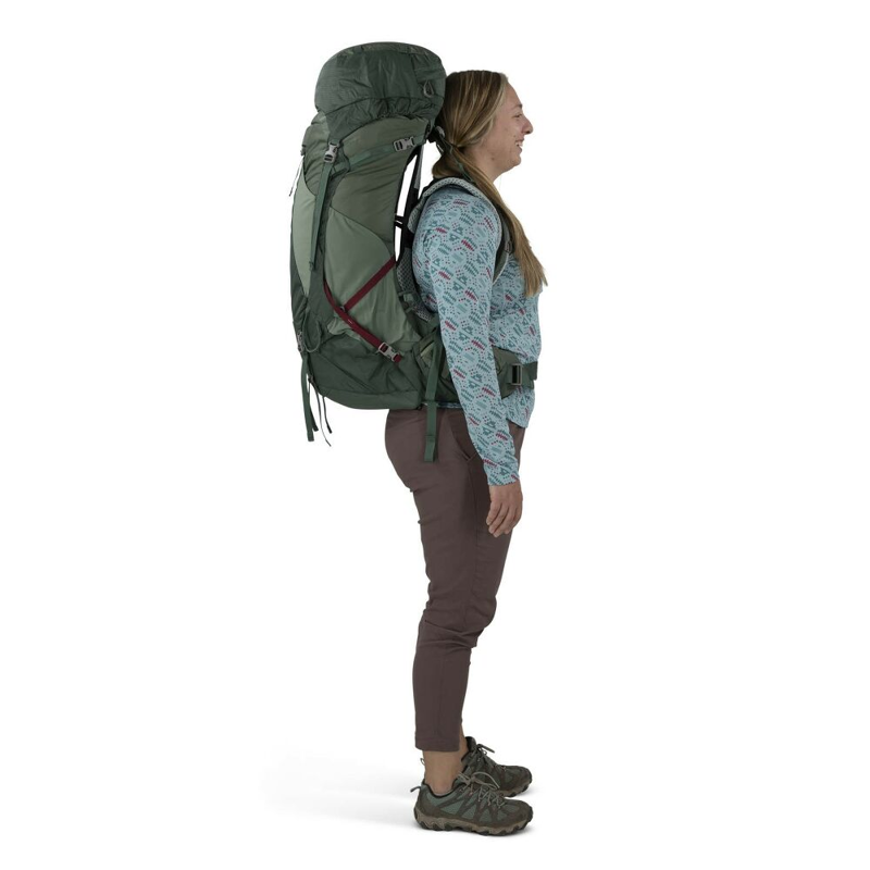 Osprey Women's Aura AG LT 50 in Koseret/Darjeeling Green-5