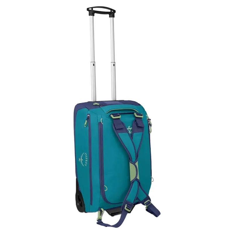 Osprey Daylite Carry On Wheeled Duffel 40 in Blue Spikemoss/Alkaline-2